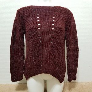 Scandal sweater Size? metallic weave open knit pullover glittery made in Italy
